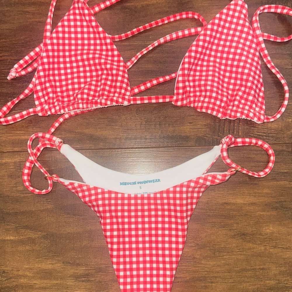 Mizuchi Swimwear Red gingham Bikini